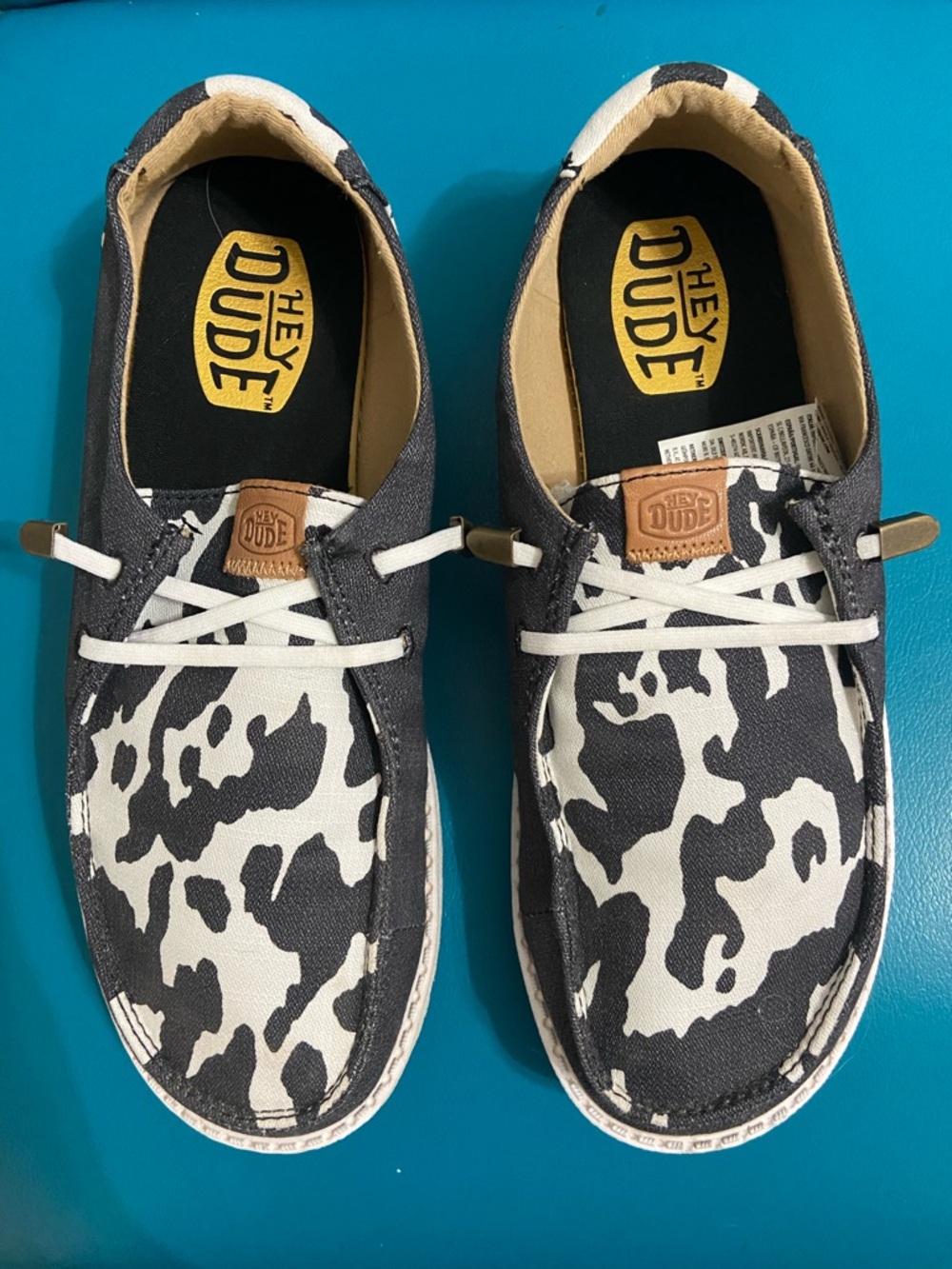 Hey Dude Wendy Animal Slip-On Sneakers in Black and White